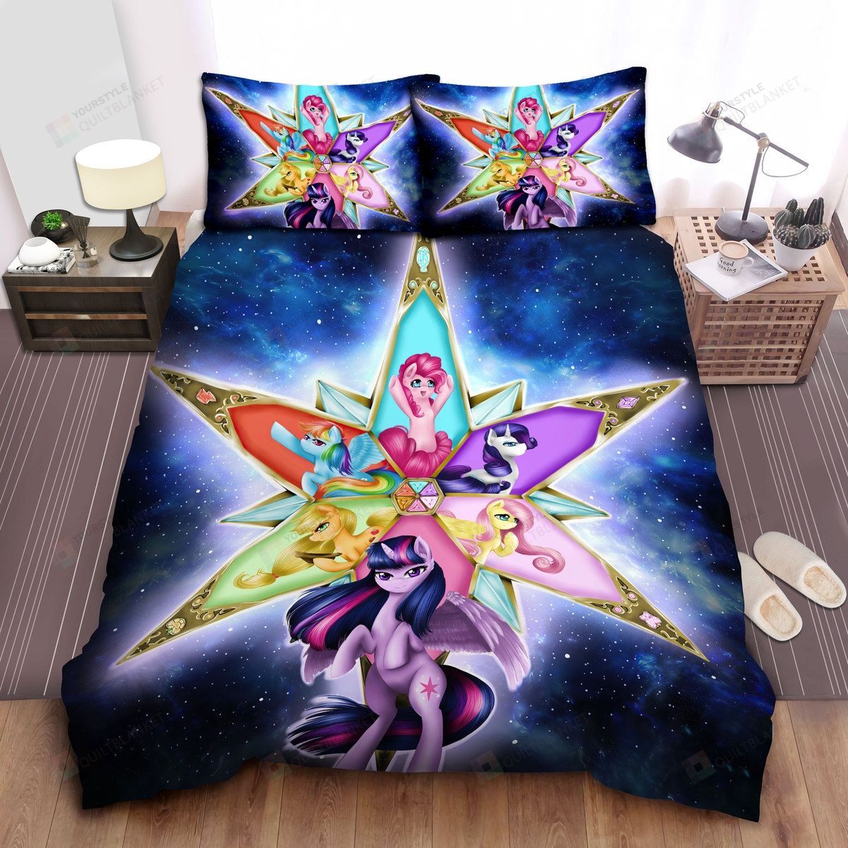 My Little Pony In Hexagram Digital Art Bed Sheets Spread Comforter Duvet Cover Bedding Sets