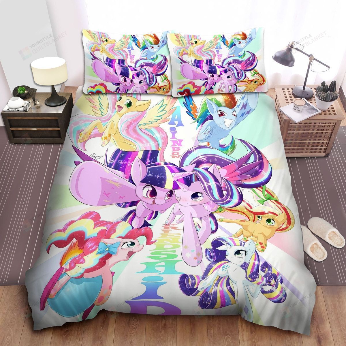 My Little Pony Rainbow Friendship Bed Sheets Spread Comforter Duvet Cover Bedding Sets