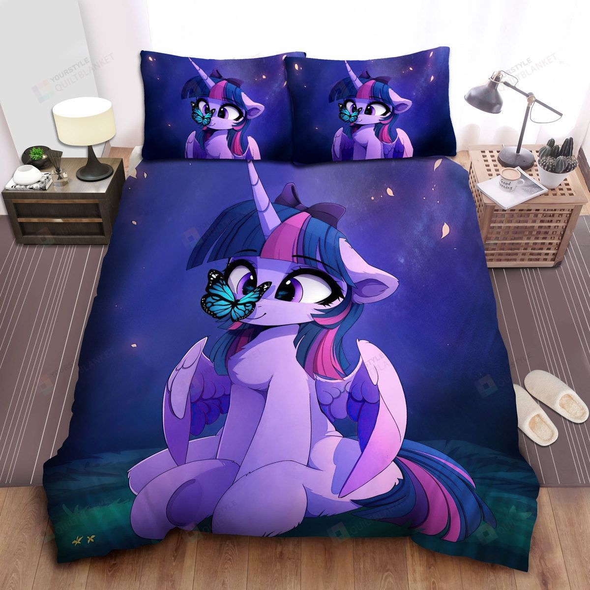 My Little Pony Twilight Sparkle And A Butterfly Bed Sheets Spread Comforter Duvet Cover Bedding Sets