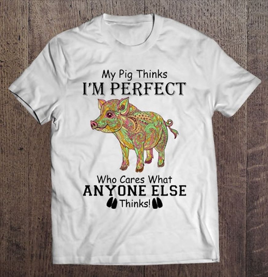 My Pig Thinks I’m Perfect Who Cares What Anyone Else Thinks TShirt