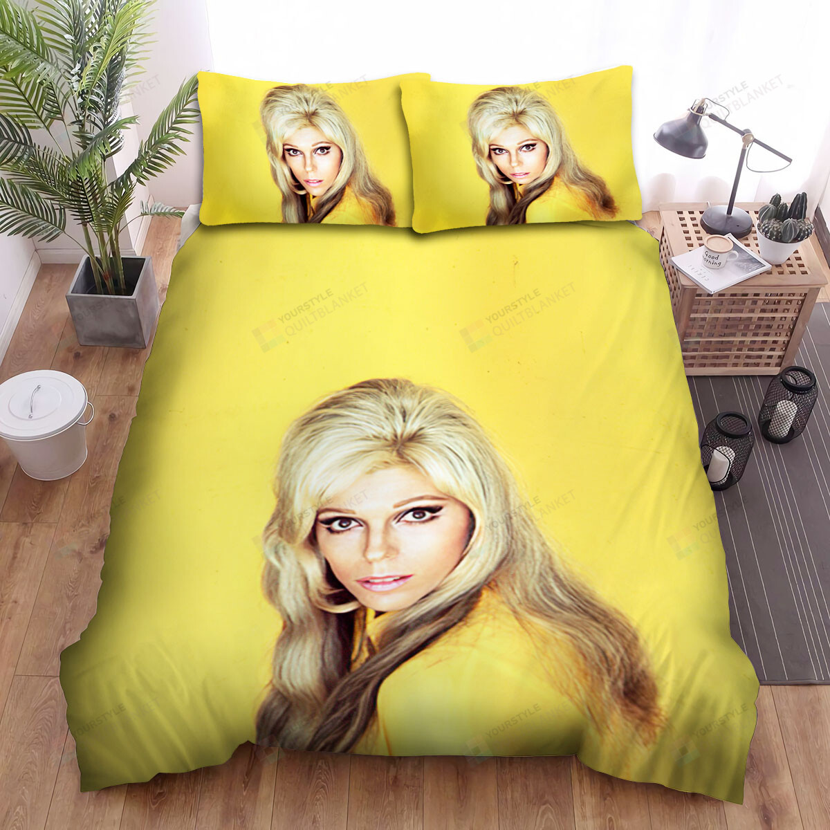 Nancy Sinatra Yellow Bed Sheets Spread Comforter Duvet Cover Bedding Sets