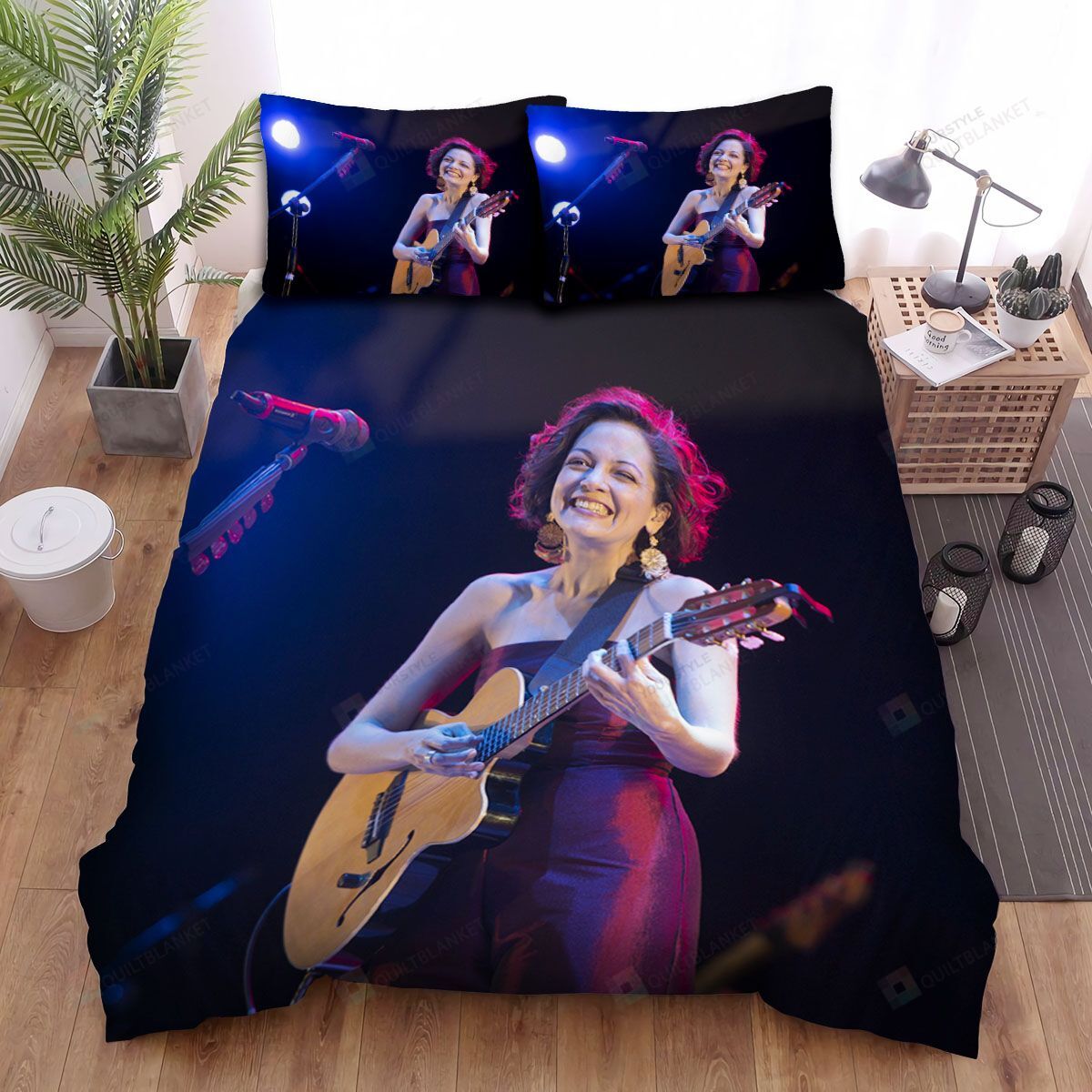 Natalia Lafourcade The Girl Is Performing On The Stage With Beauty Smile Bed Sheets Spread Comforter Duvet Cover Bedding Sets