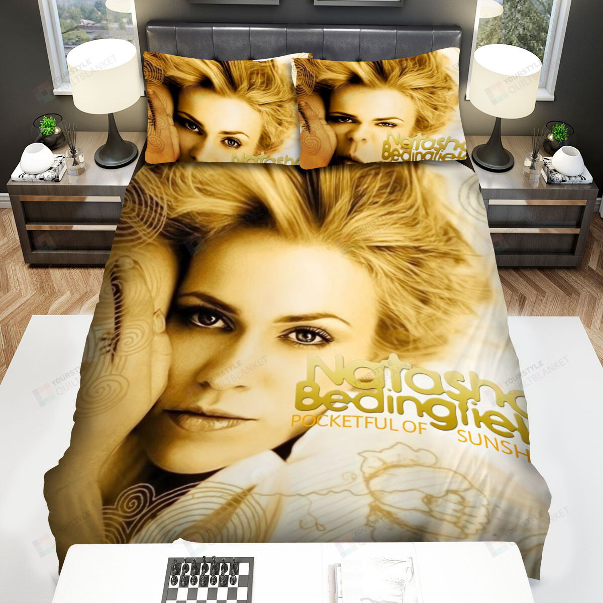Natasha Bedingfield Pocketful Of Sunshine Artwork Album Cover Bed Sheets Spread Comforter Duvet Cover Bedding Sets