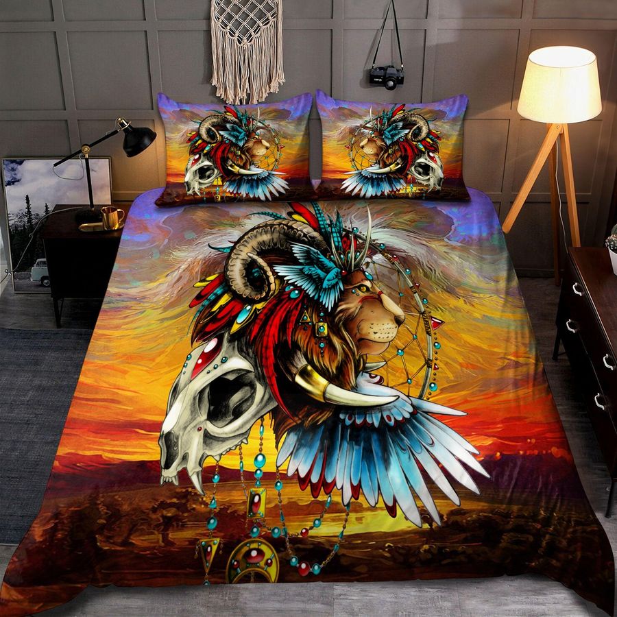 Native American Lion Bedding Set Duvet Cover Set