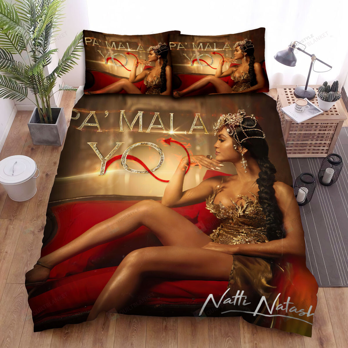 Natti Natasha Queen Bed Sheets Spread Comforter Duvet Cover Bedding Sets