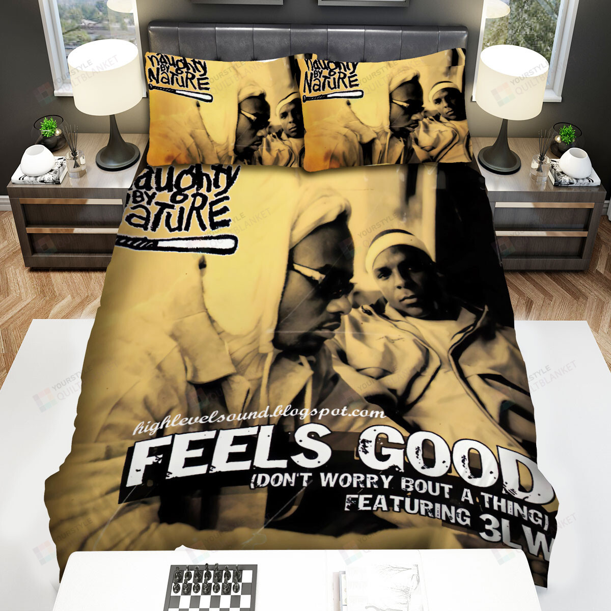 Naughty By Nature Feels Good Bed Sheets Spread Comforter Duvet Cover Bedding Sets