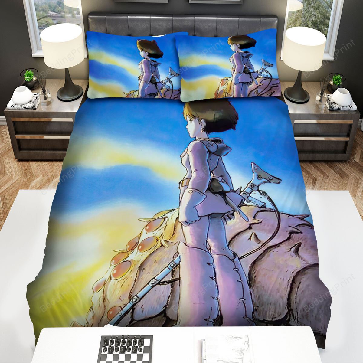 Nausicaä Of The Valley Of The Wind (1984) Look To The Future Movie Poster Bed Sheets Spread Comforter Duvet Cover Bedding Sets