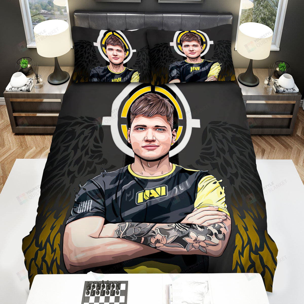 Navi S1mple With Wings Illustration Bed Sheets Spread Duvet Cover Bedding Sets