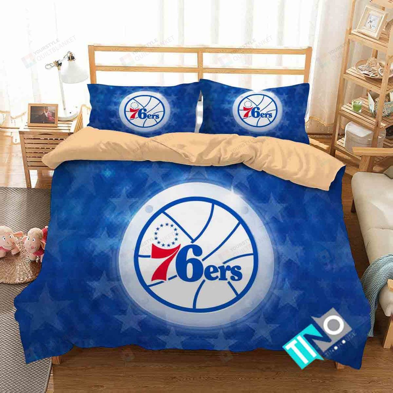 Nba Philadelphia 76ers 2 Logo 3d Duvet Cover Bedding Sets N
