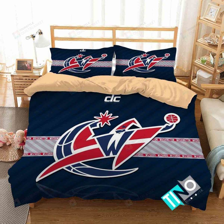 Nba Washington Wizards Logo 3d Printed Bedding Set (Duvet Cover & Pillow Cases)