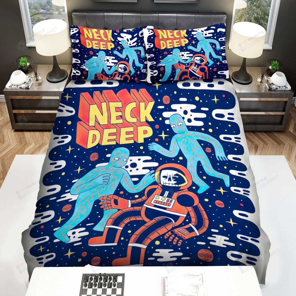 Neck Deep Bed Sheets Spread Comforter Duvet Cover Bedding Sets