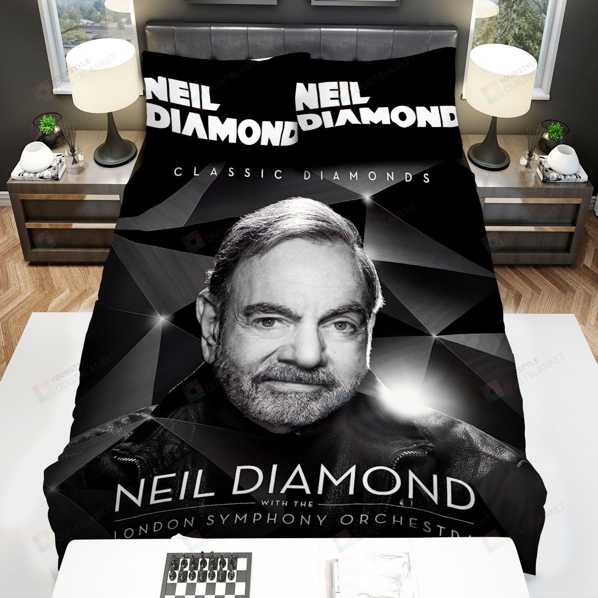 Neil Diamond Classic Diamond Bed Sheets Spread Comforter Duvet Cover Bedding Sets