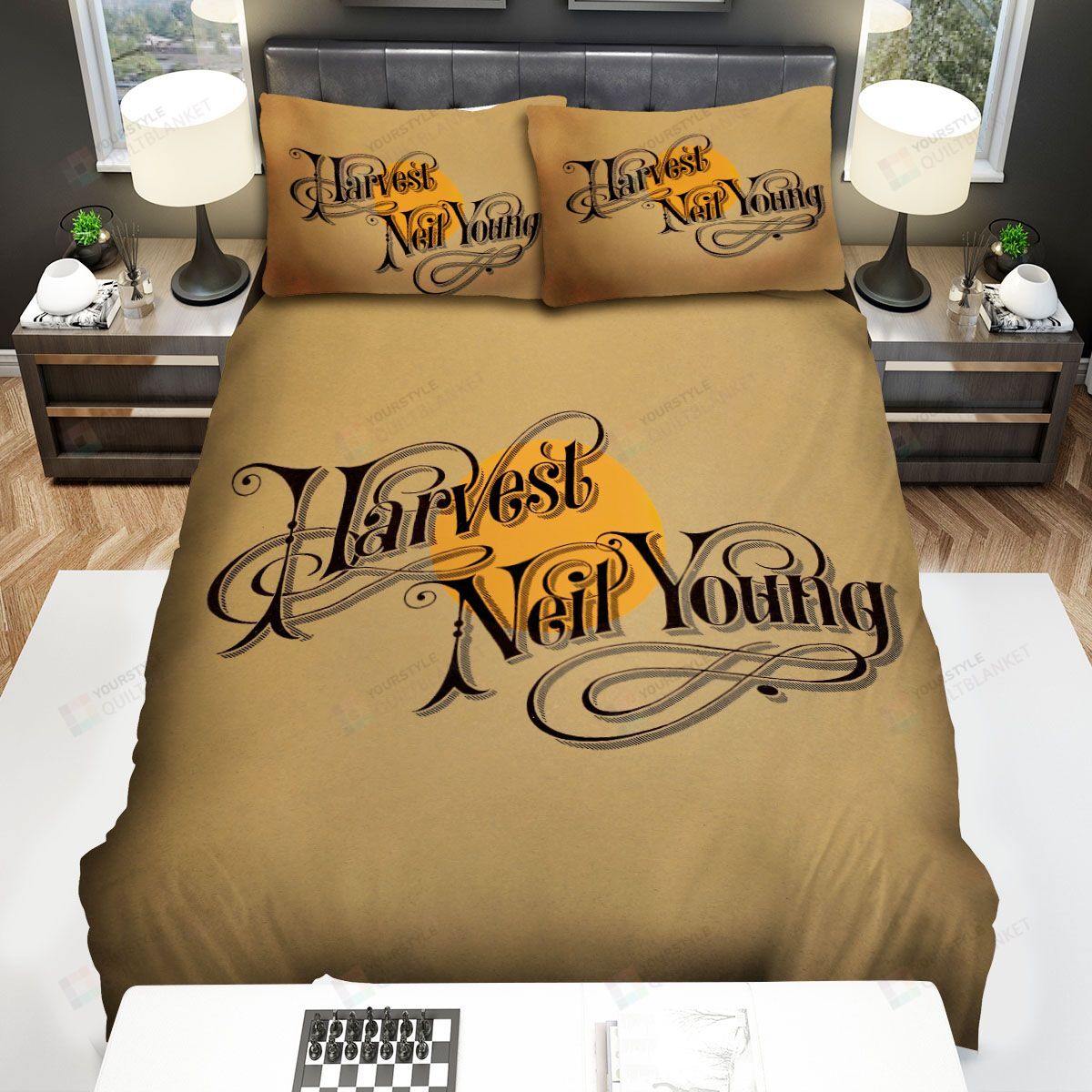 Neil Young Album Cover Harvest Bed Sheets Spread Comforter Duvet Cover Bedding Sets