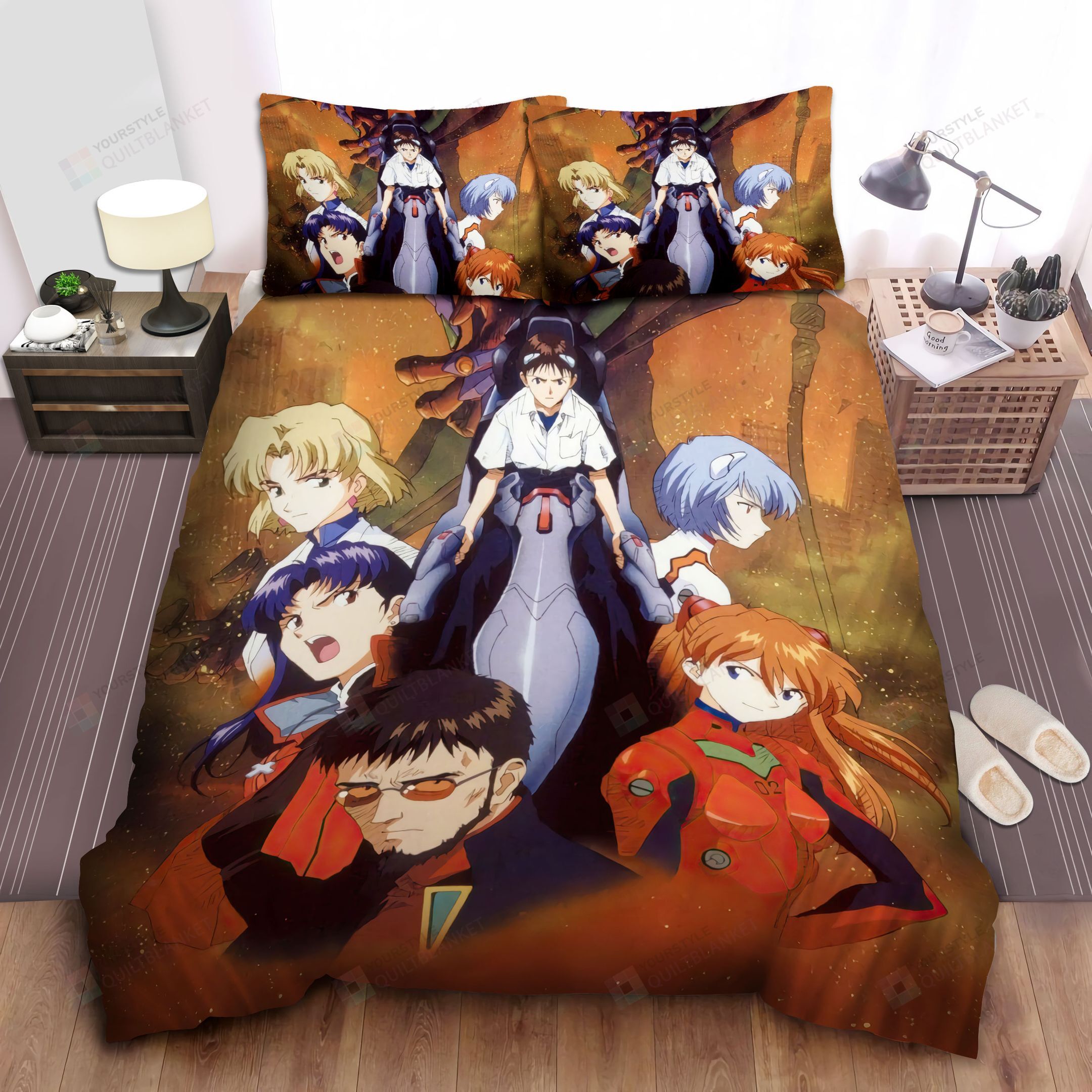Neon Genesis Evangelion The End Of Evangelion Movie Poster Bed Sheets Spread Comforter Duvet Cover Bedding Sets