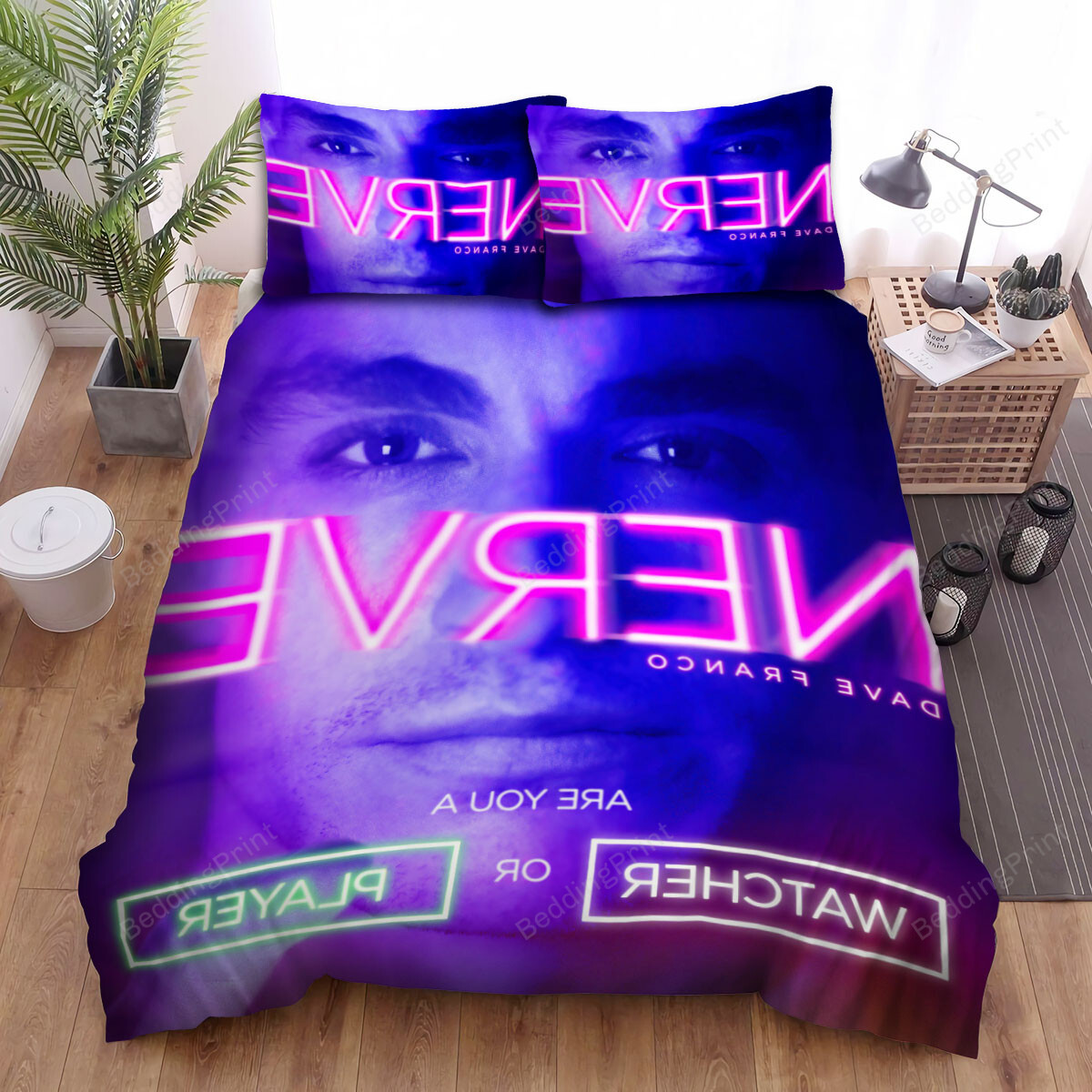 Nerve (I) (2016) Ian Are You A Watcher Or Player Movie Poster Ver 1 Bed Sheets Spread Comforter Duvet Cover Bedding Sets