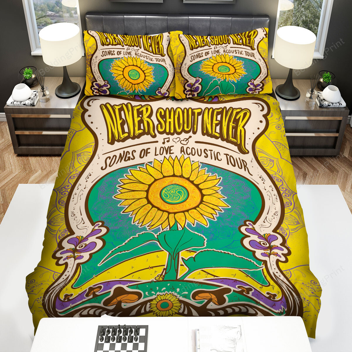 Never Shout Never Acoustic Tour Bed Sheets Spread Comforter Duvet Cover Bedding Sets