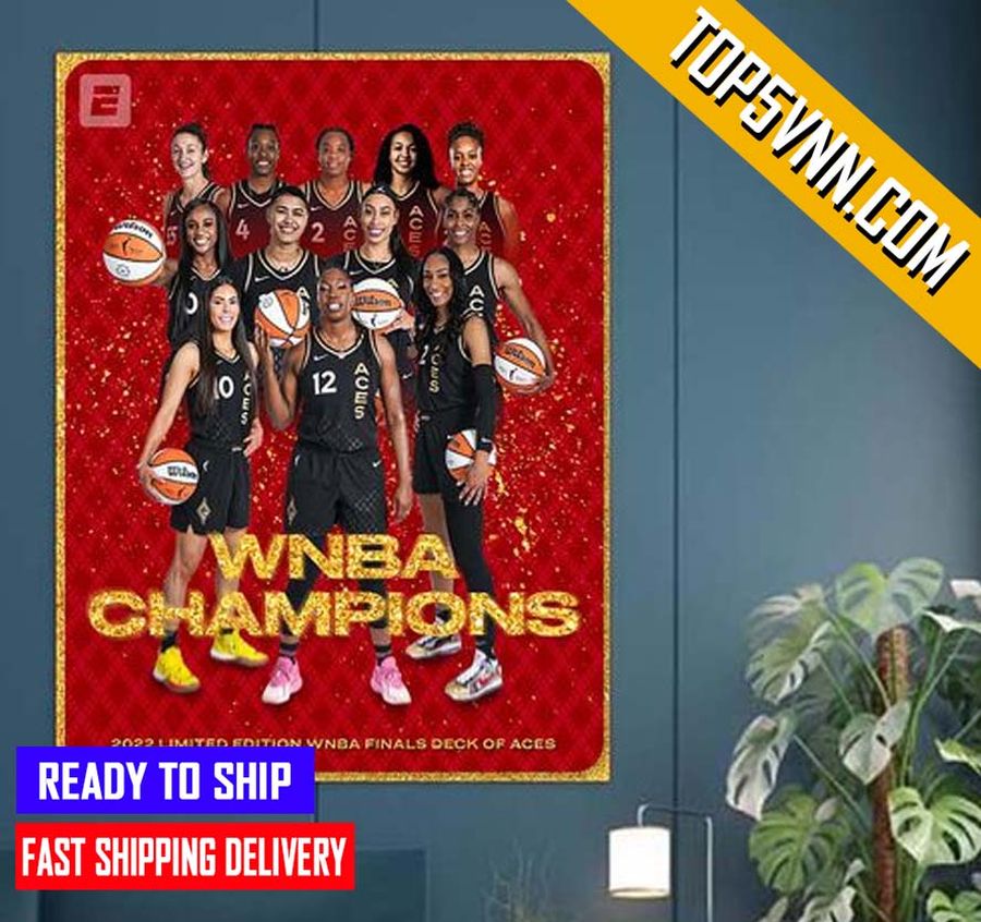NEW 2022 Limited Edition WNBA Finals Deck Of Aces WNBA Champions For Fans Poster Canvas