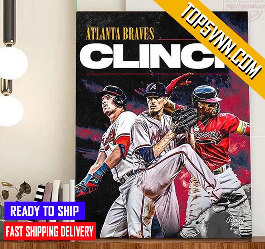 NEW Atlanta Braves Clinch MLB Postseason 2022 Fans Poster Canvas