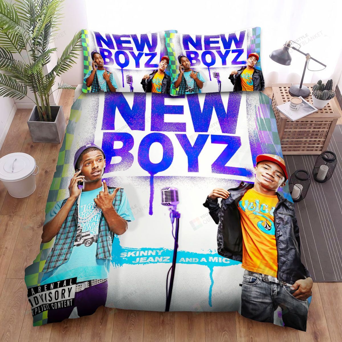 New Boyz Mic In Between Bed Sheets Spread Comforter Duvet Cover Bedding Sets