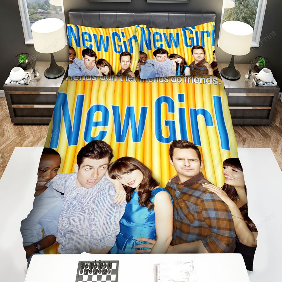 New Girl (2011–2018) Friends Don't Let Friends Do Friends Movie Poster Bed Sheets Spread Comforter Duvet Cover Bedding Sets
