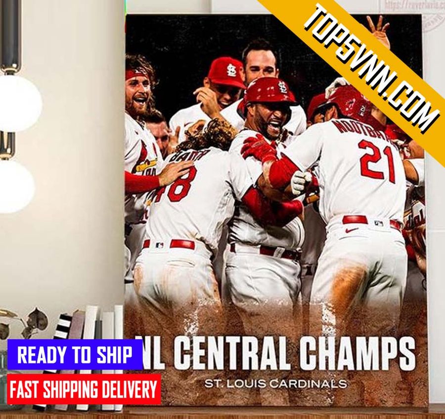 NEW TREND St Louis Cardinals 2022 NL Central Champions Fans Poster Canvas