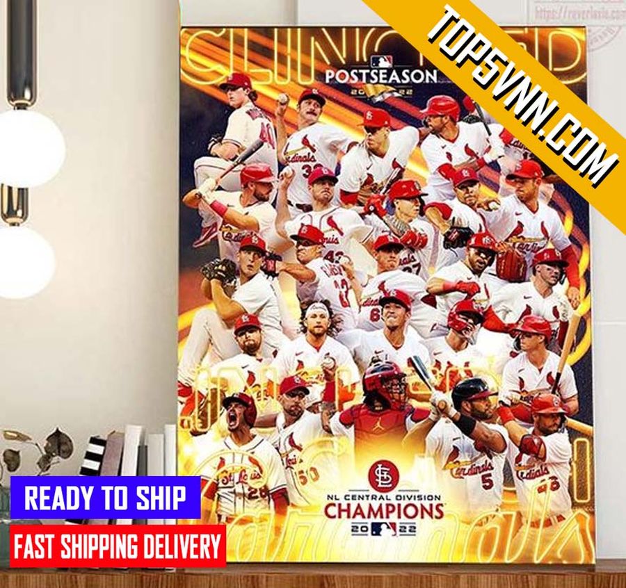 NEW TREND St Louis Cardinals Are The 2022 NL Central Division Champions Fans Poster Canvas