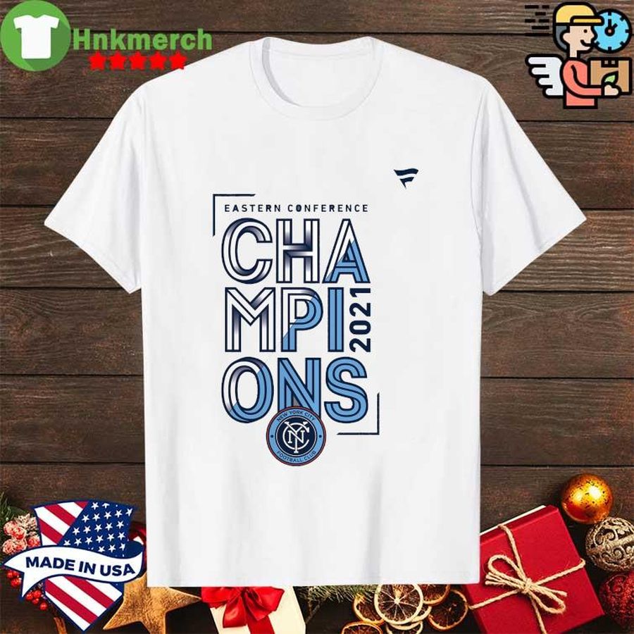 New York City FC Fanatics Branded 2021 MLS Eastern Conference Champions Locker Room T-Shirt