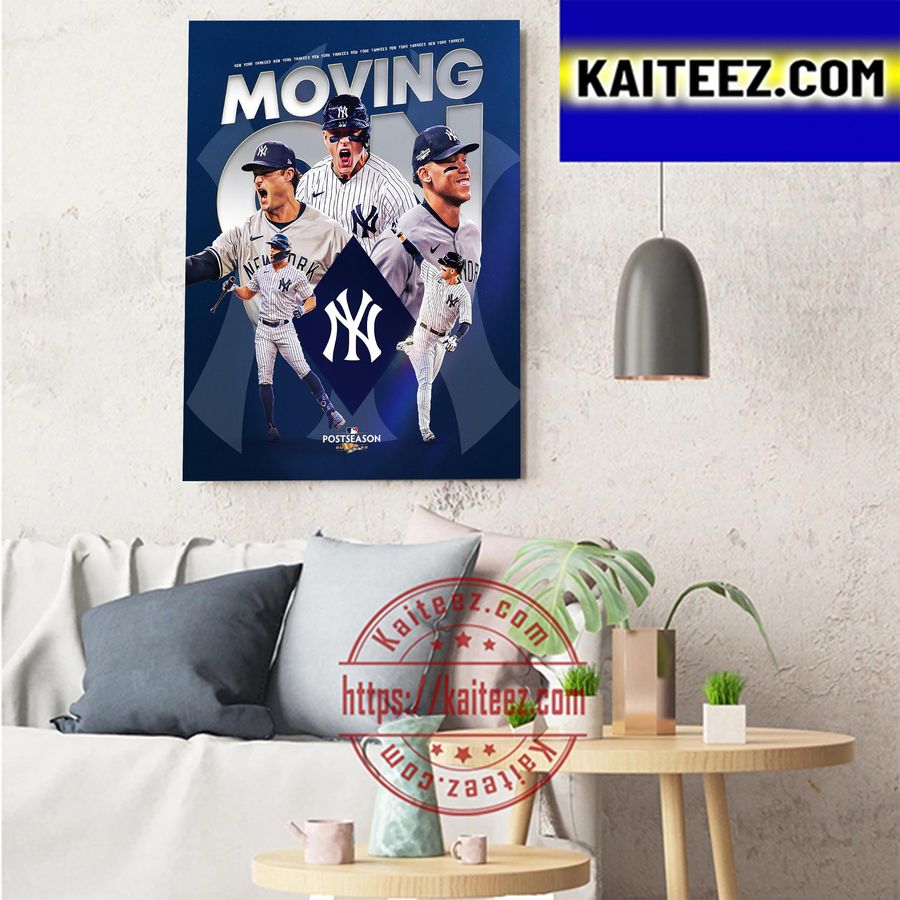 New York Yankees Moving On To The ALCS Clinched 2022 MLB Postseason Art Decor Poster Canvas