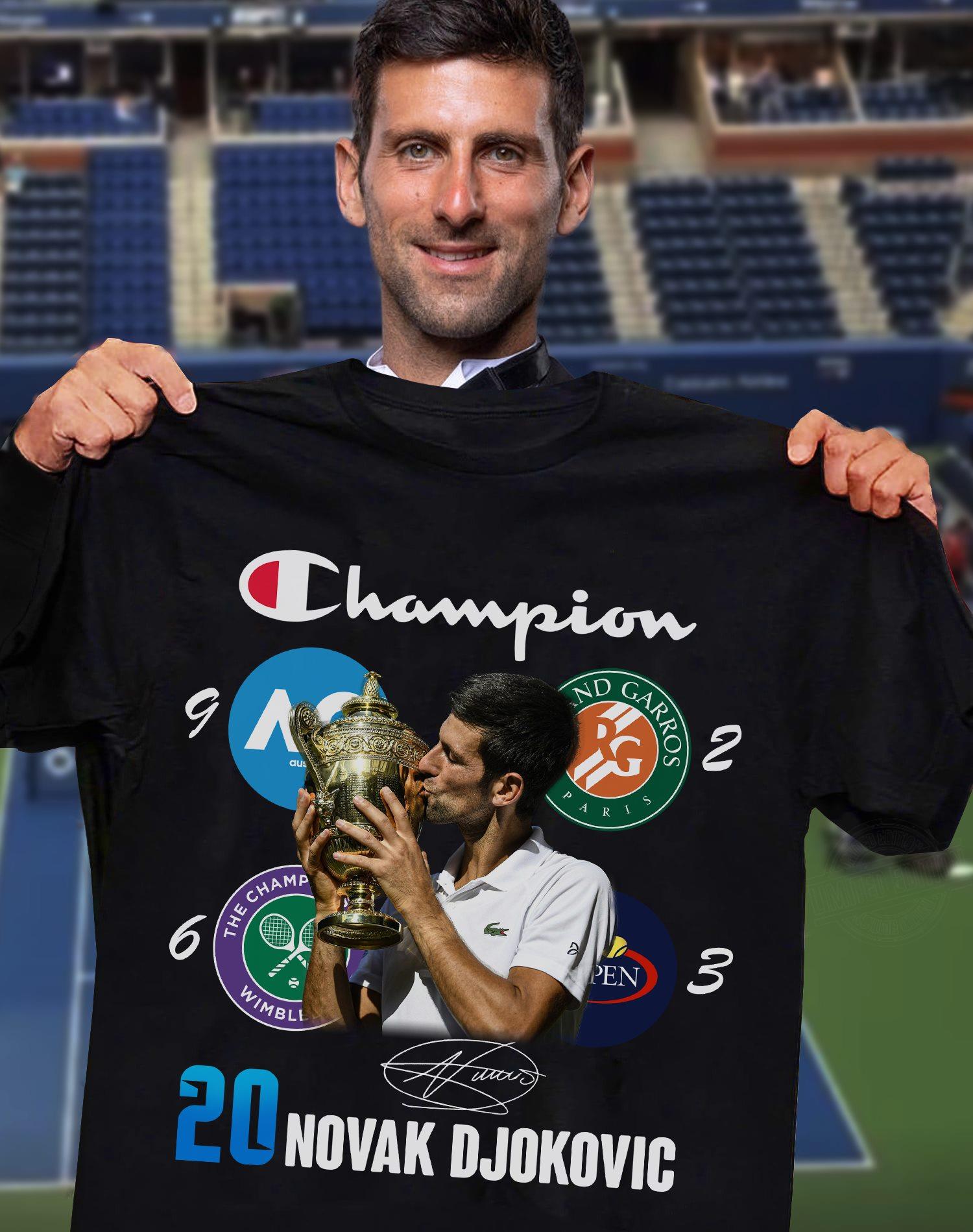 Novak Djokovic Champion Signature Shirt