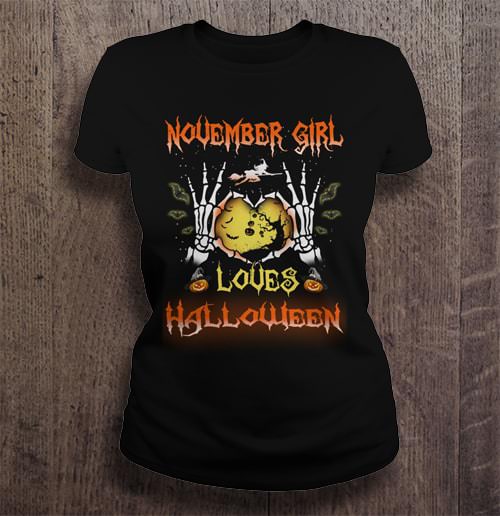 November girl loves Halloween TShirt