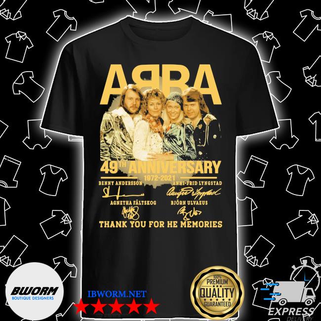 official-abba-40th-anniversary-1972-2021-thank-you-for-the-memories-shirt-shirt