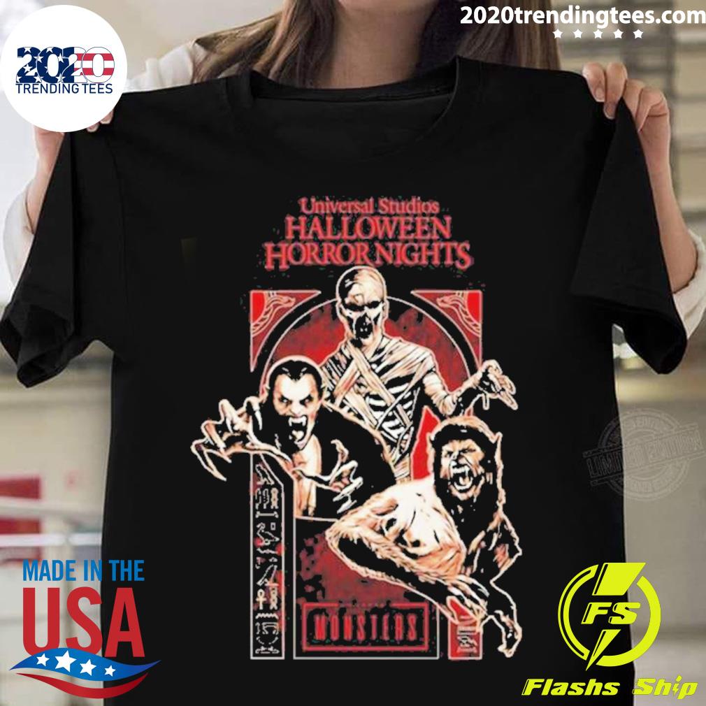 Official halloween Horror Nights 2022 Universal Monsters Legends Collide T-shirt