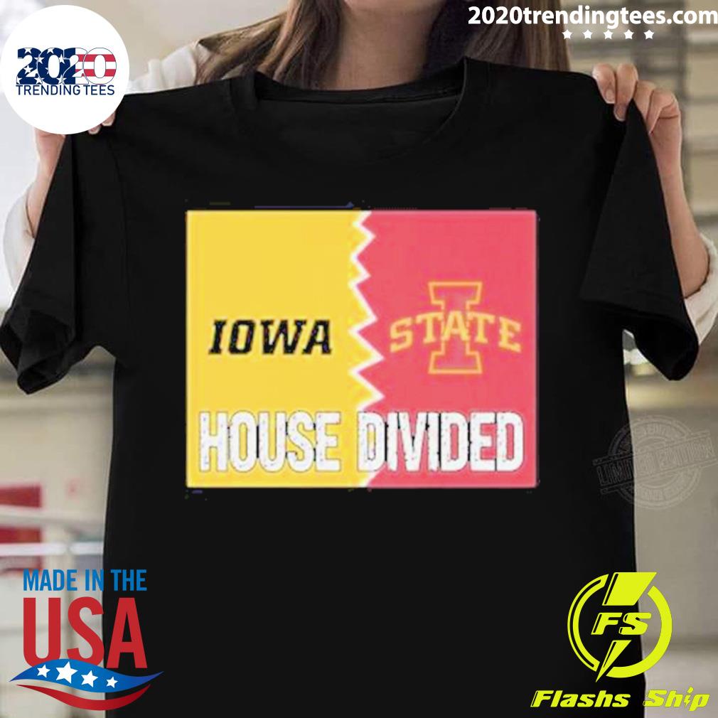 Official iowa Hawkeyes Vs Iowa State Cyclones House Divided T-shirt