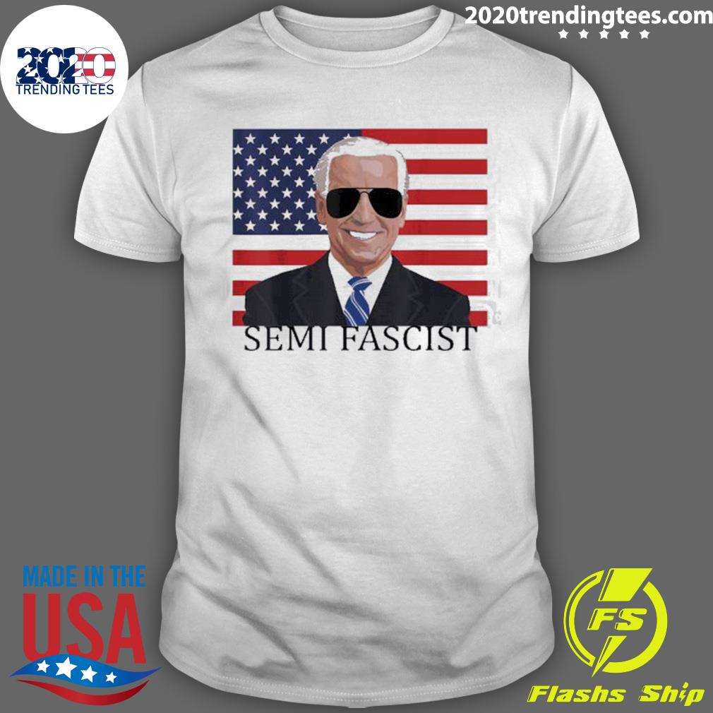 Official joe Biden Quotes Semi-Fascist Political Humor American Flag T-shirt