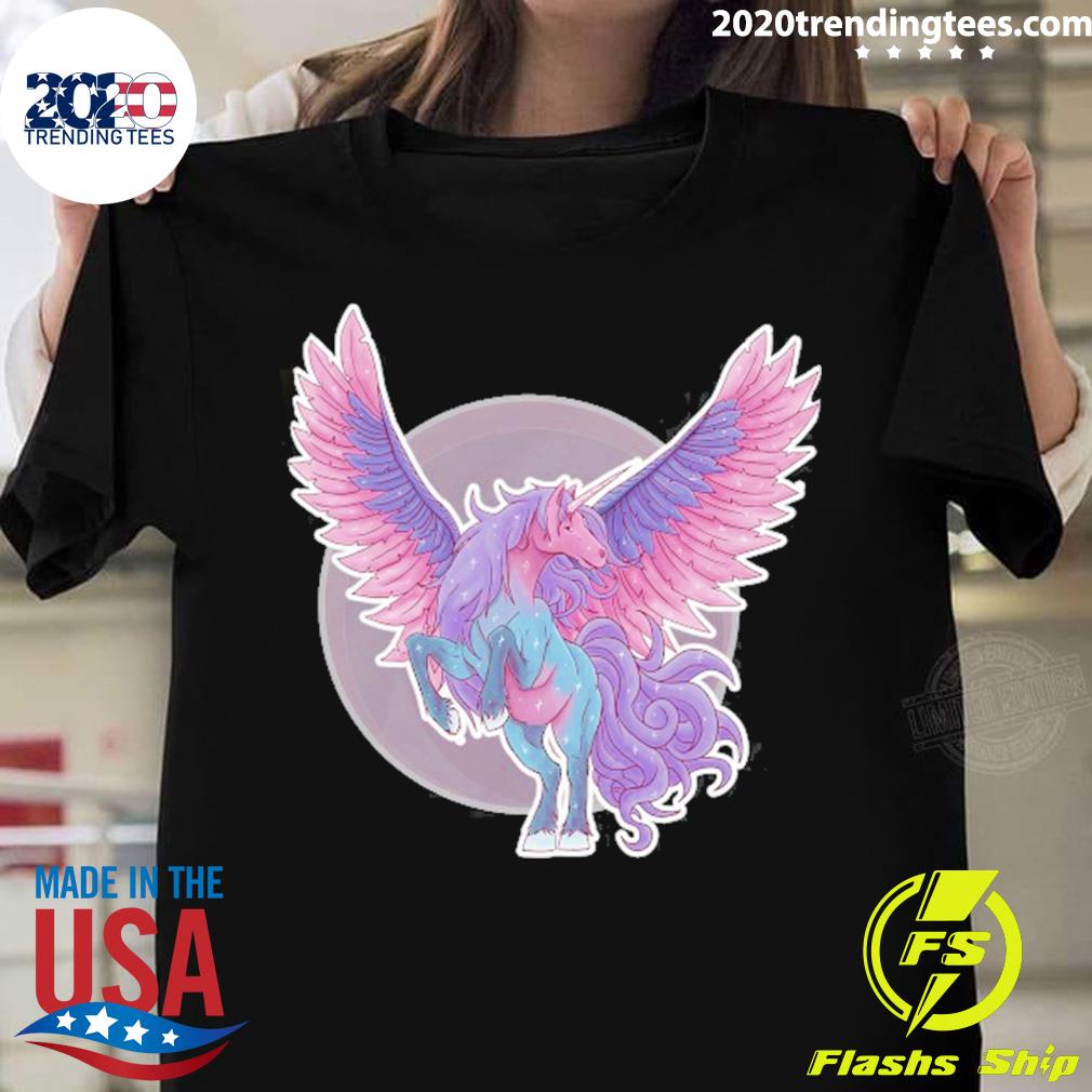 Official kawaii Pastel Goth Clothes Aesthetic Magical Unicorn Pegasus T-shirt