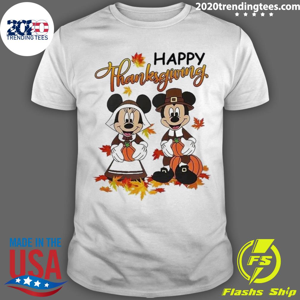 Official mickey And Minnie Dress Up Holiday Disney Thanksgiving T-shirt