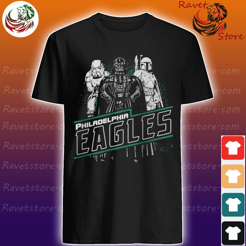 Official Philadelphia Eagles Junk Food Empire Star Wars T-Shirt - Black