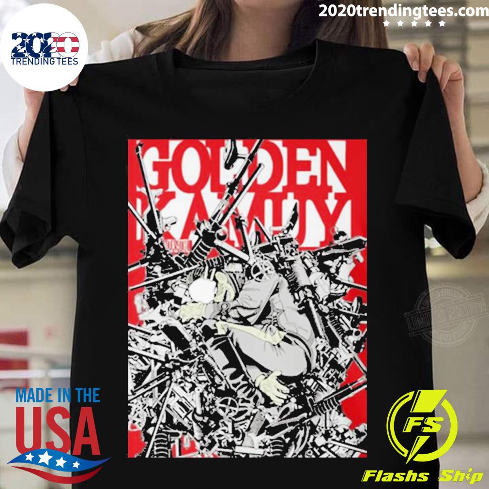 Official red Art Anime Golden Kamuy T-shirt