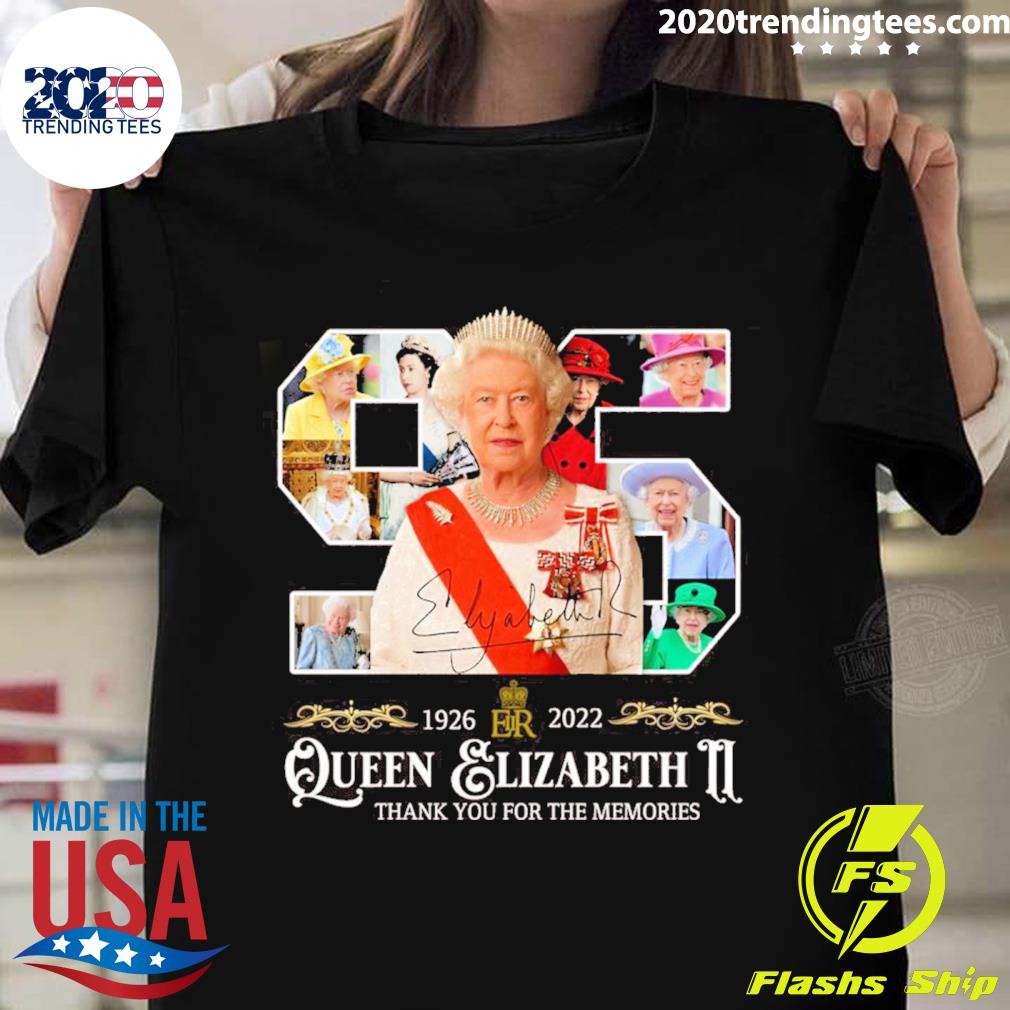 Official rIP Queen Elizabeth II Signature Thank You For The Memories T-shirt