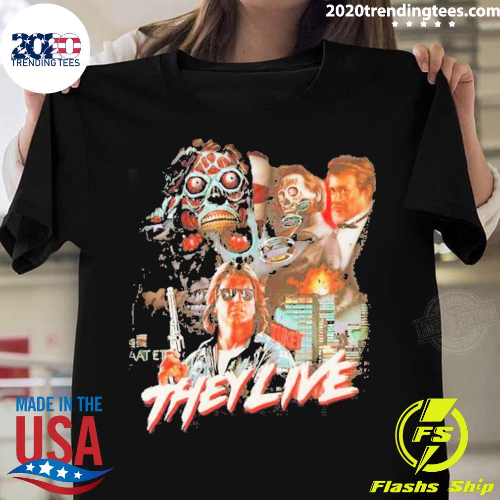 Official they Live Horror Movie Halloween T-shirt