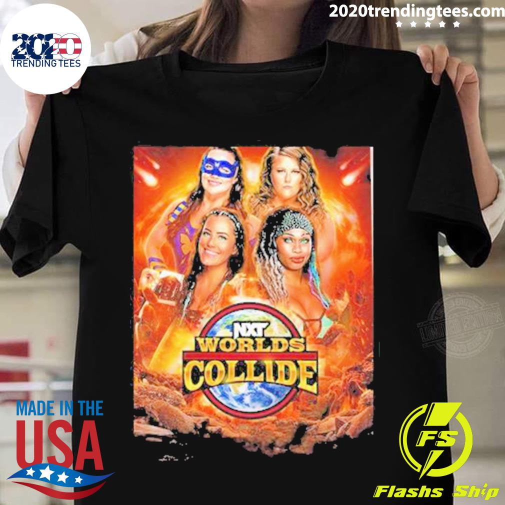 Official wWE NXT Worlds Collide Womens Tag Team T-shirt