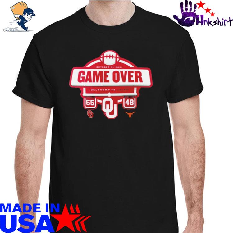 Oklahoma Sooners vs Texas Longhorns 55 48 2021 Football Score Shirt
