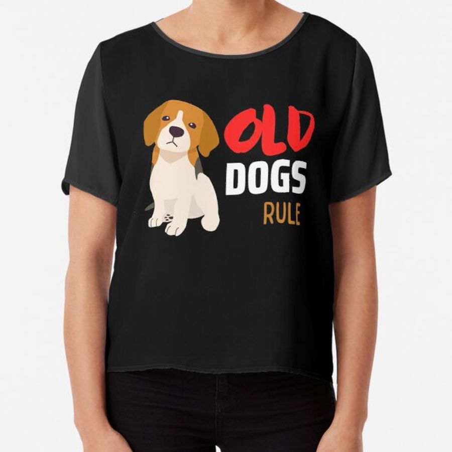 Old Dogs Rule Chiffon Top
