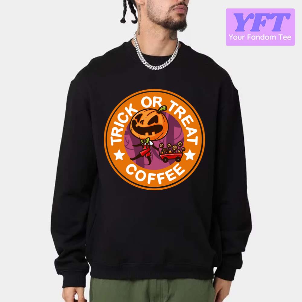 Orange Logo Halloween Trick Or Treat Coffee Unisex Sweatshirt