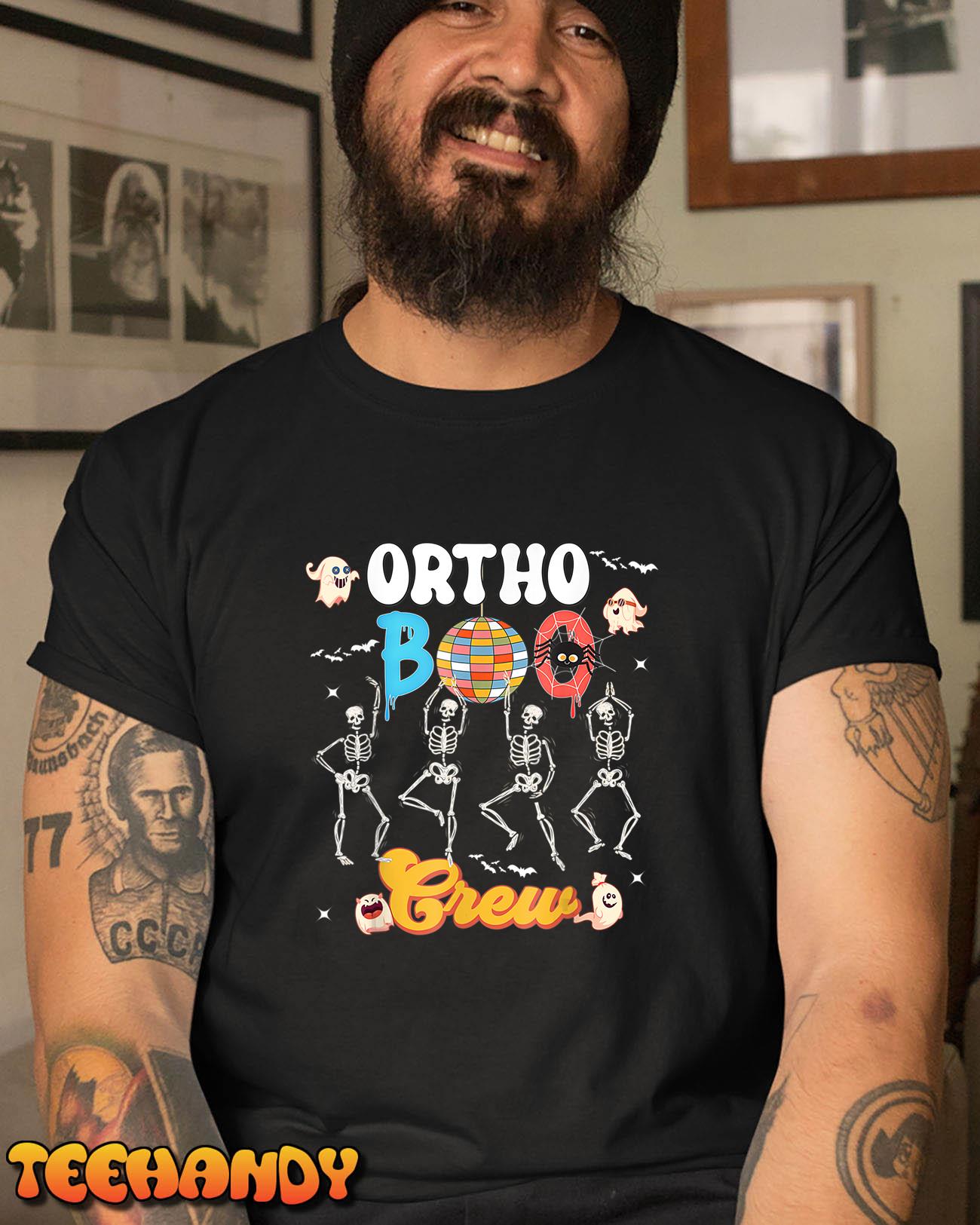 Ortho Orthopedic Halloween Boo Crew Dance Skeleton Dancing T Shirt