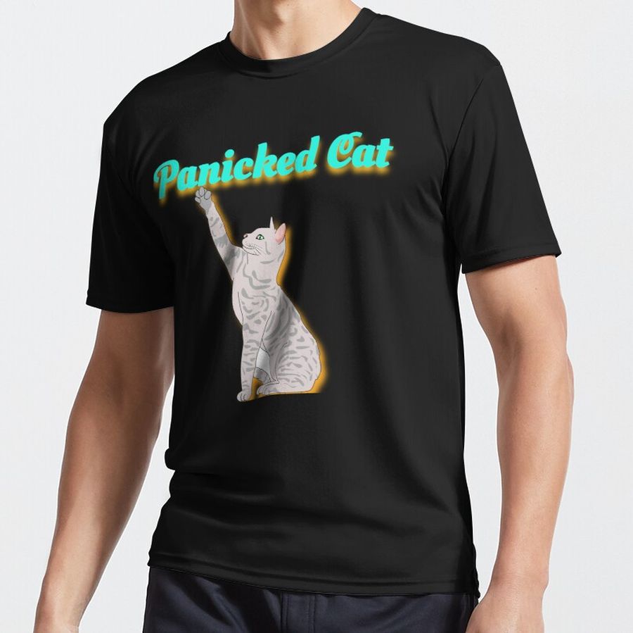 Panicked Cat T-shirts Active T-Shirt
