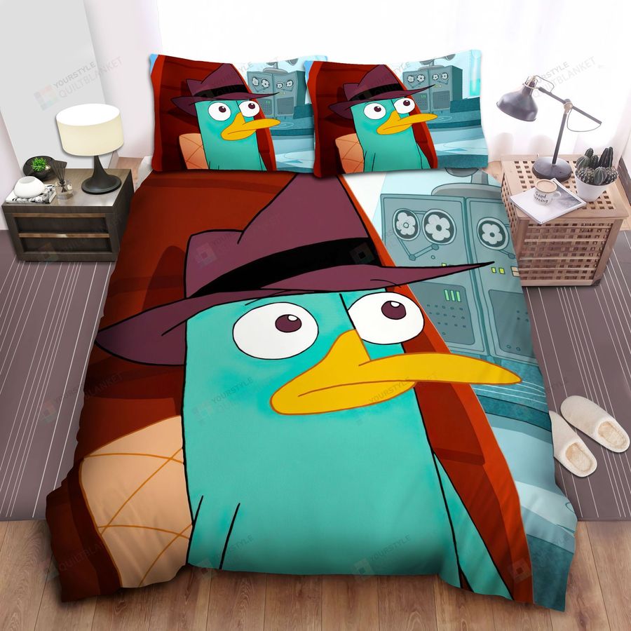 Perry The Platypus In The Base Bed Sheets Spread Duvet Cover Bedding Sets
