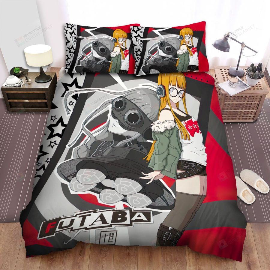 Persona 5 Futaba Sakura Oracle Transformation Bed Sheets Spread Comforter Duvet Cover Bedding Sets