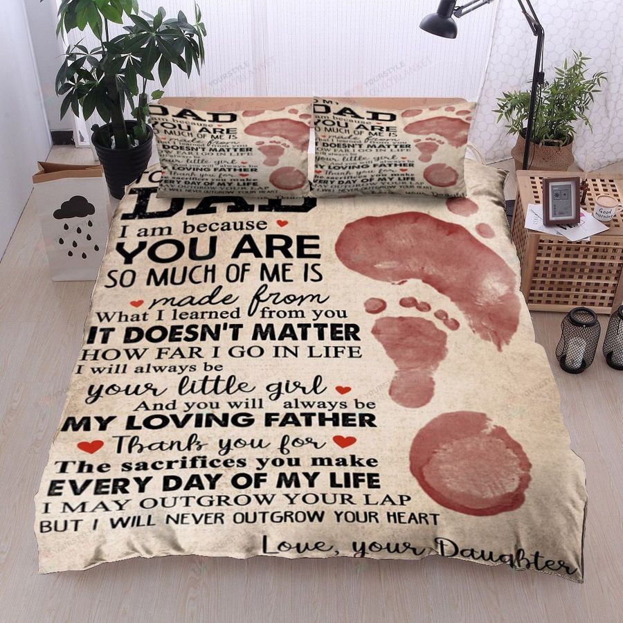 Personalized Bigfoot To My Dad You Will Always Be My Loving Father From Your Daughter Cotton Bed Sheets Spread Comforter Duvet Cover Bedding Sets
