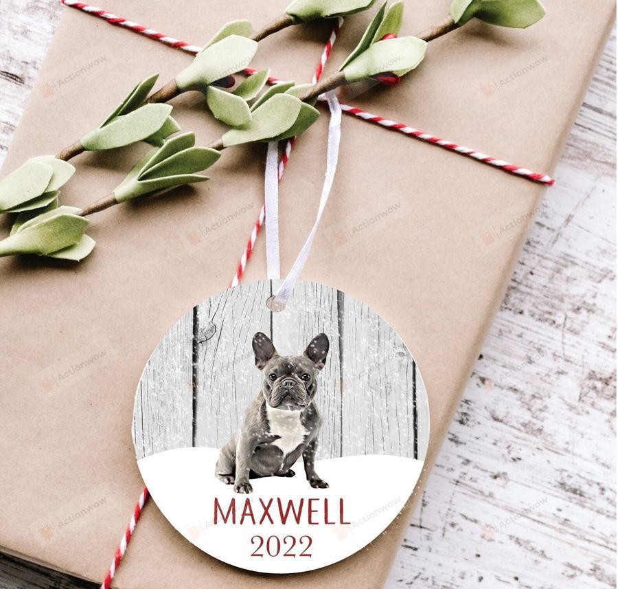 Personalized French Bulldog Ornament, Dog Lover Ornament, Christmas Gift Ornament   6892